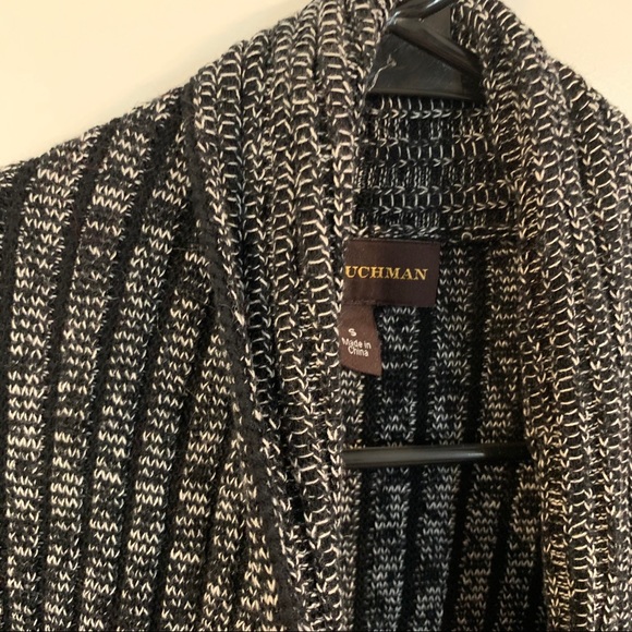 Dana Buchman gray & black cardigan with 3/4 length sleeves - Picture 4 of 8